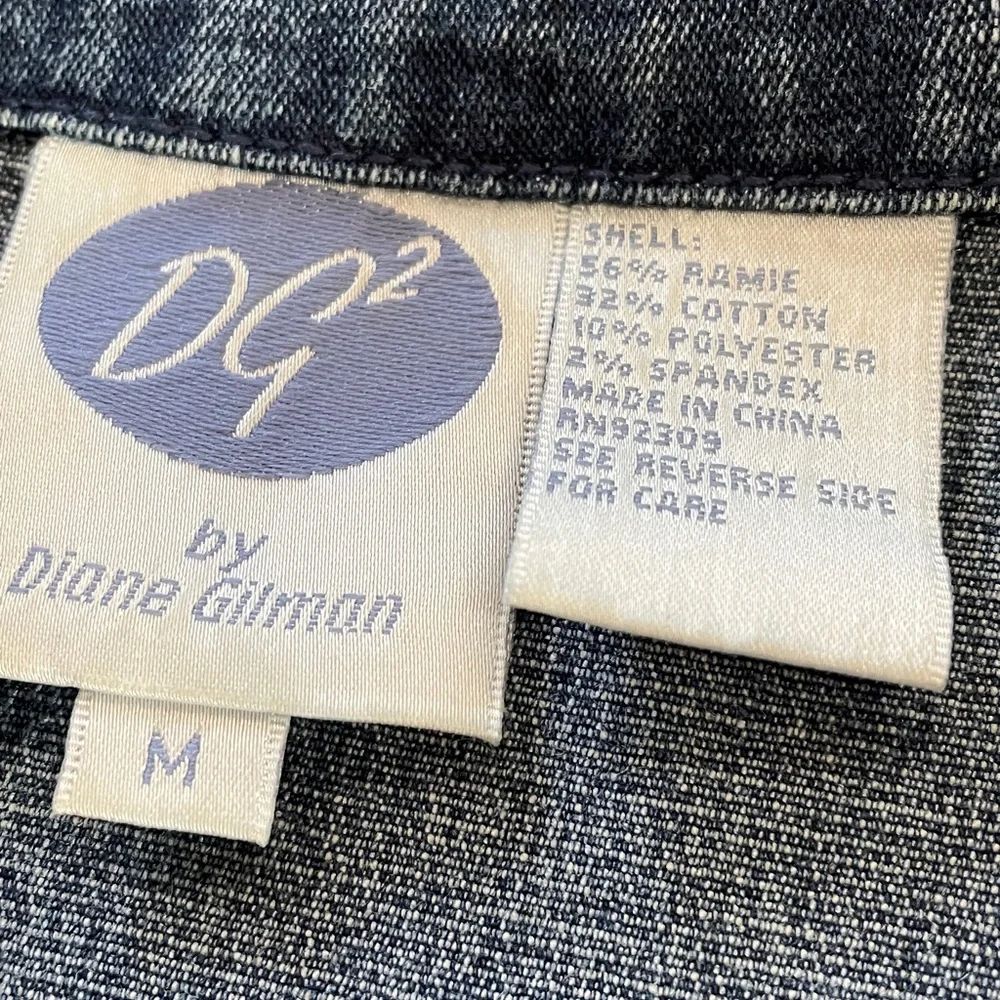 Diane Gilman Size Medium Blue Denim Jacket